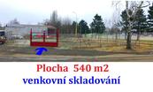 Nájem zpevněné plochy 540 m2, Oploceno, ostraha. Praha 9, cena 22000 CZK / objekt / měsíc, nabízí ARCHA - průmyslová kancelář